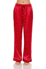Heart Print Pajama Shirt & Pants Set