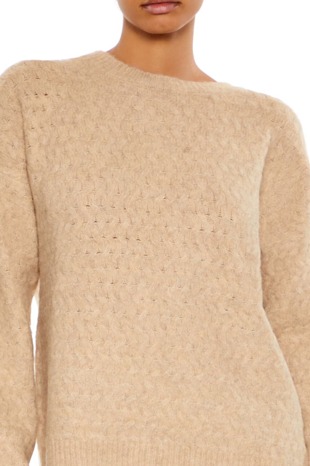 Fuzzy Textured Knit Sweater