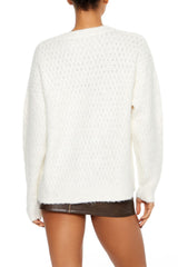 Fuzzy Textured Knit Sweater