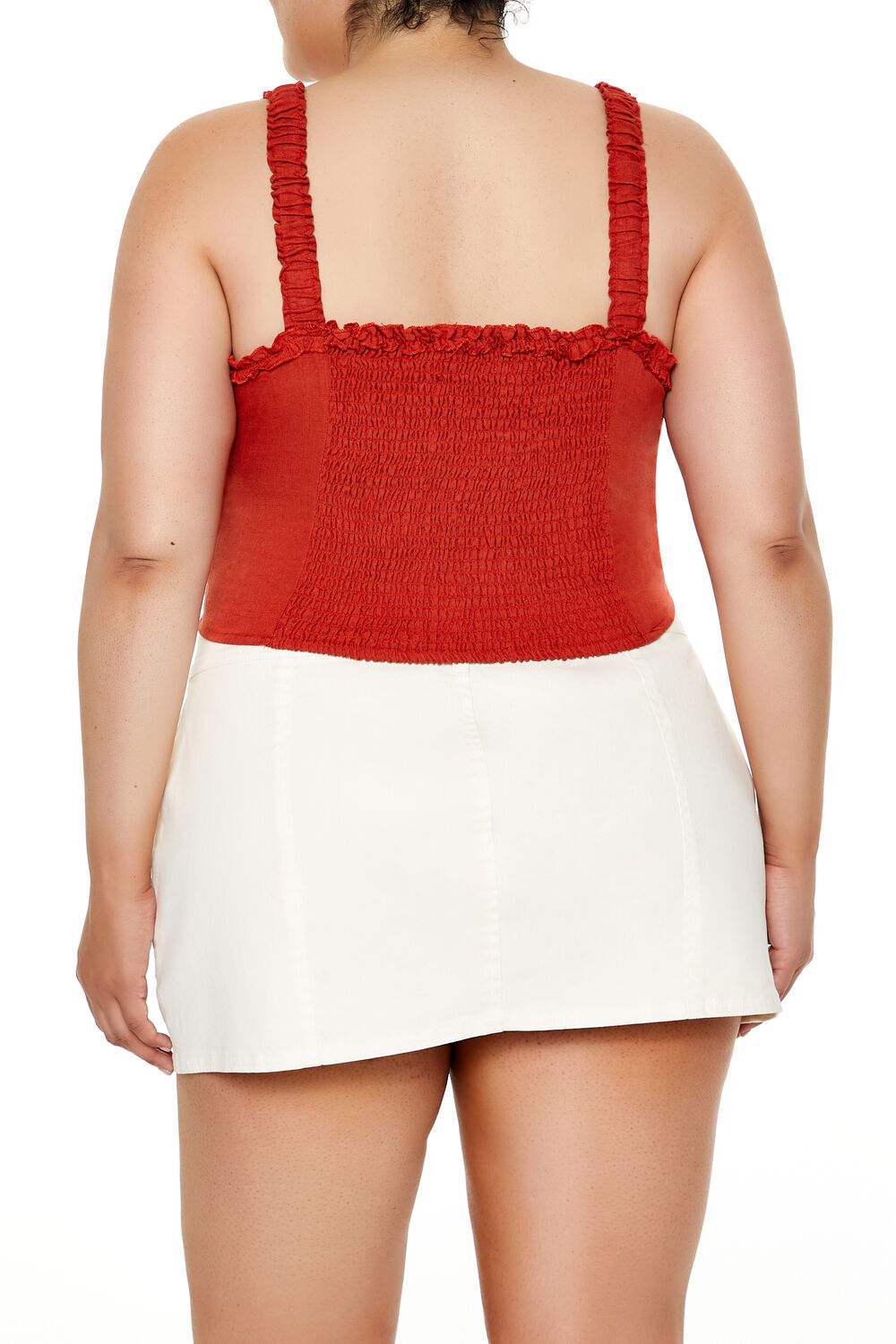Plus Size Ruffle-Trim Crop Top