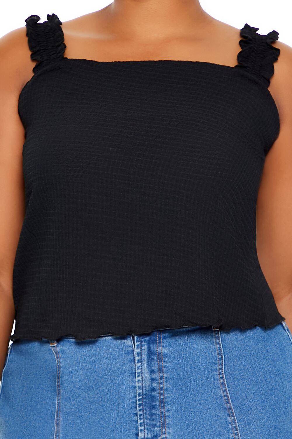 Plus Size Ruffle-Strap Tank Top