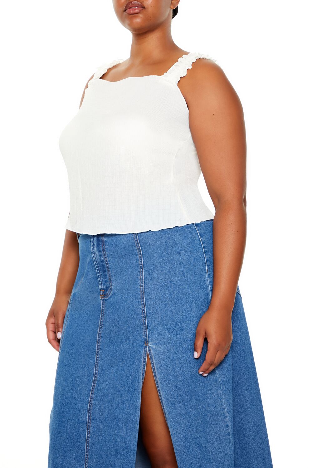Plus Size Ruffle-Strap Tank Top