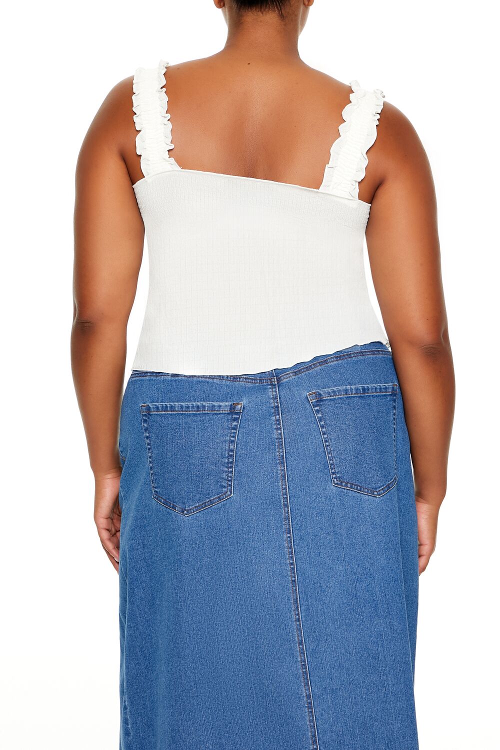 Plus Size Ruffle-Strap Tank Top
