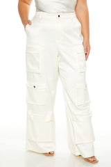 Plus Size Wide-Leg Cargo Pants