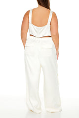 Plus Size Wide-Leg Cargo Pants