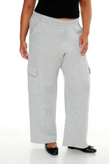 Plus Size Mid-Rise Cargo Sweatpants