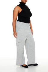Plus Size Mid-Rise Cargo Sweatpants