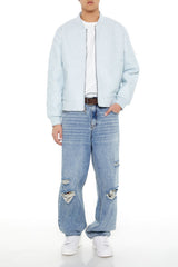 Embossed Rose Bomber Jacket
