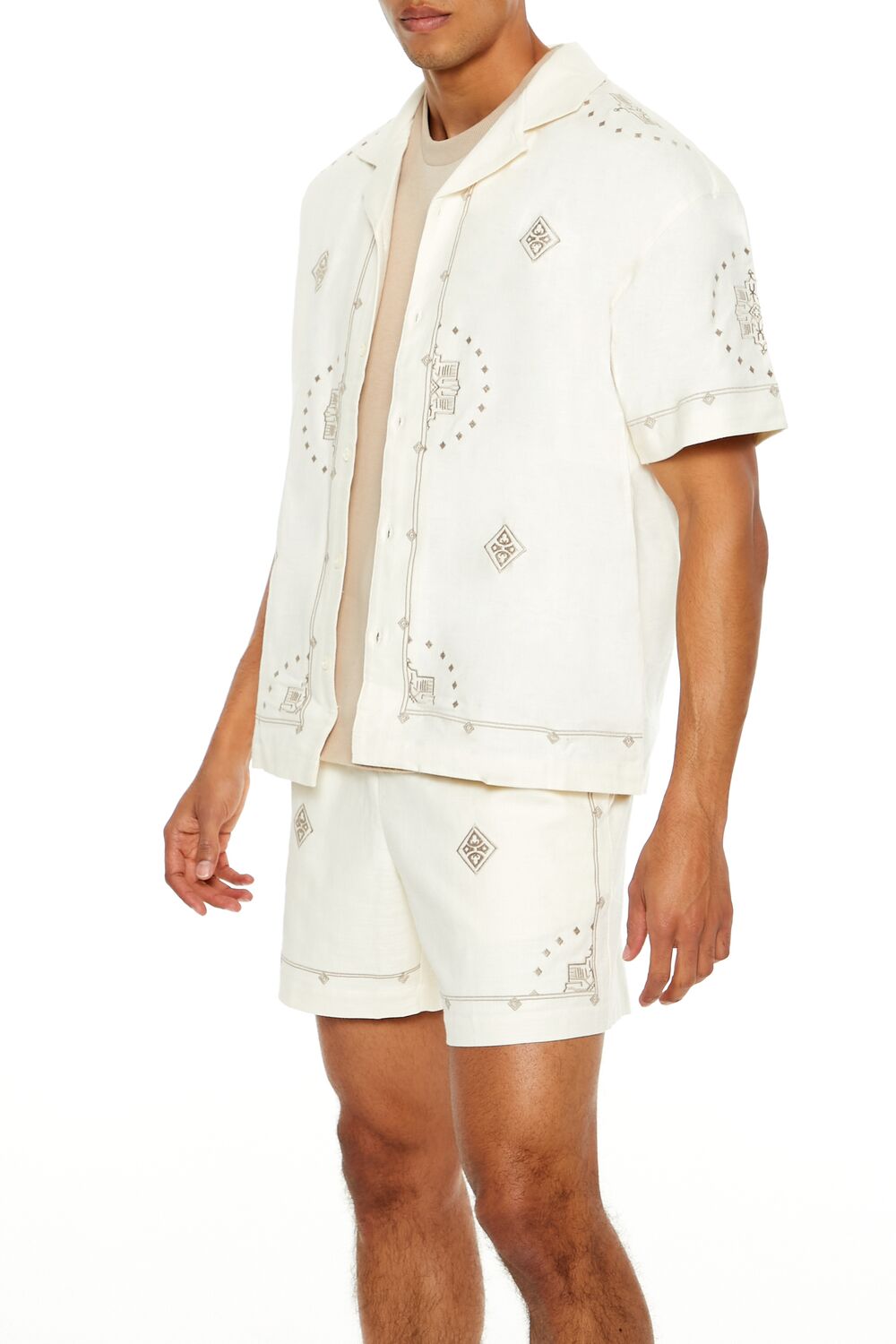 Embroidered Geo Shirt