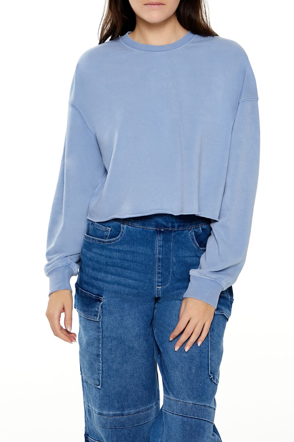 French Terry Cropped Pullover