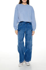 French Terry Cropped Pullover