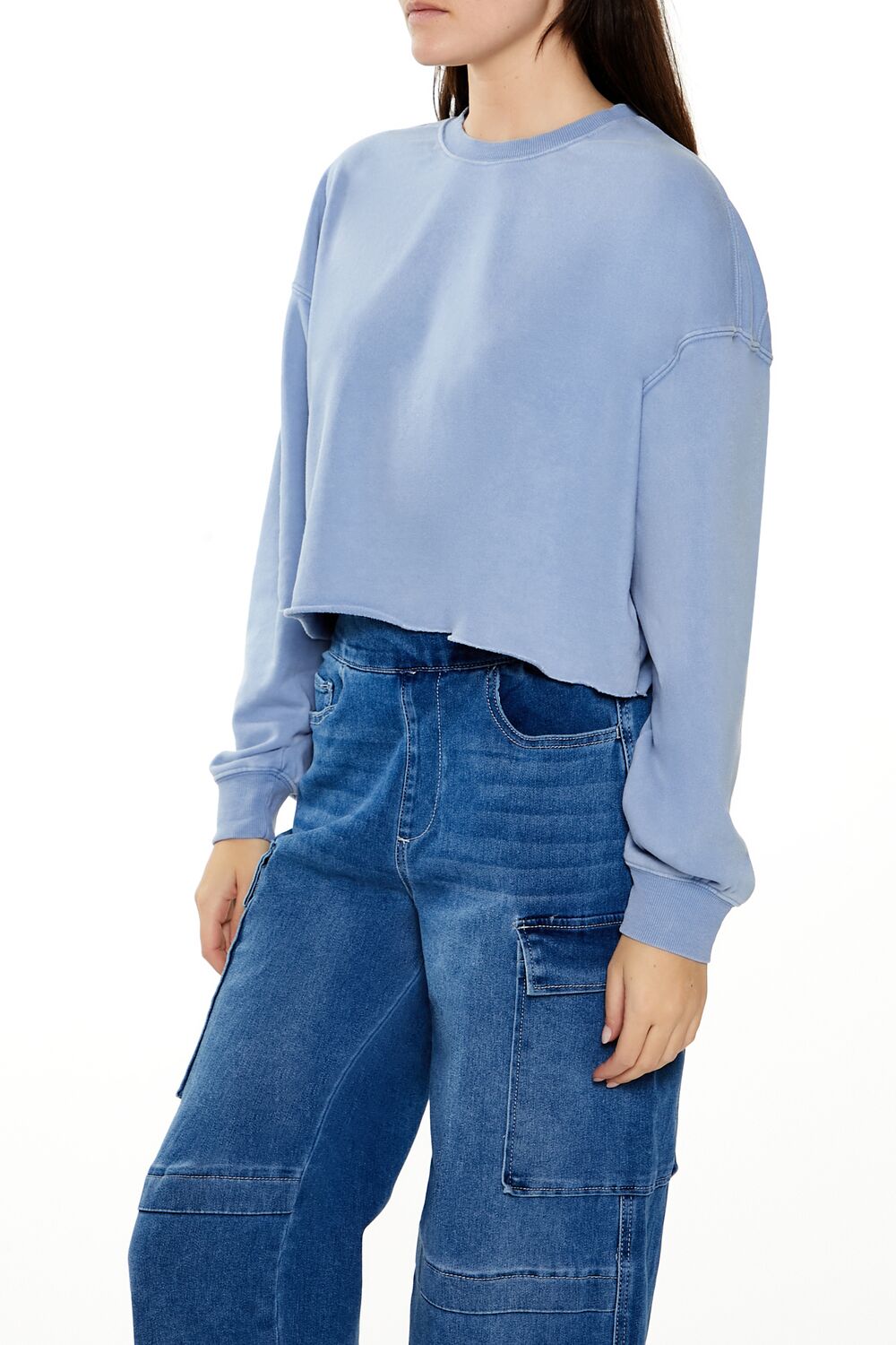 French Terry Cropped Pullover