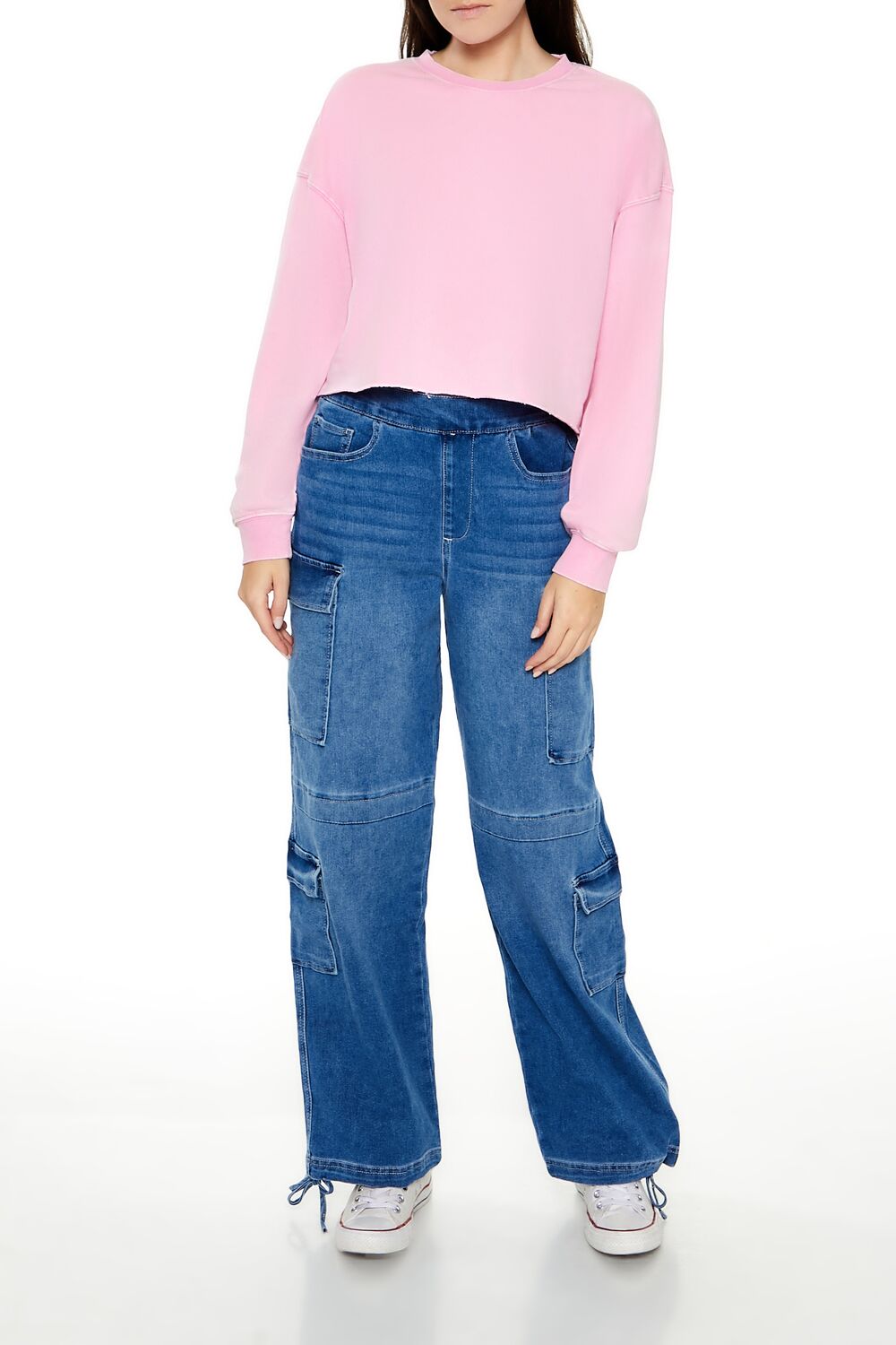 French Terry Cropped Pullover