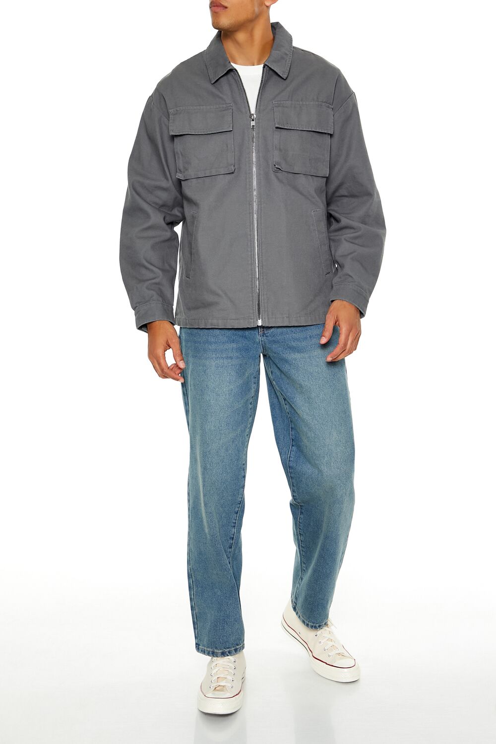 Drop-Sleeve Zip-Up Jacket