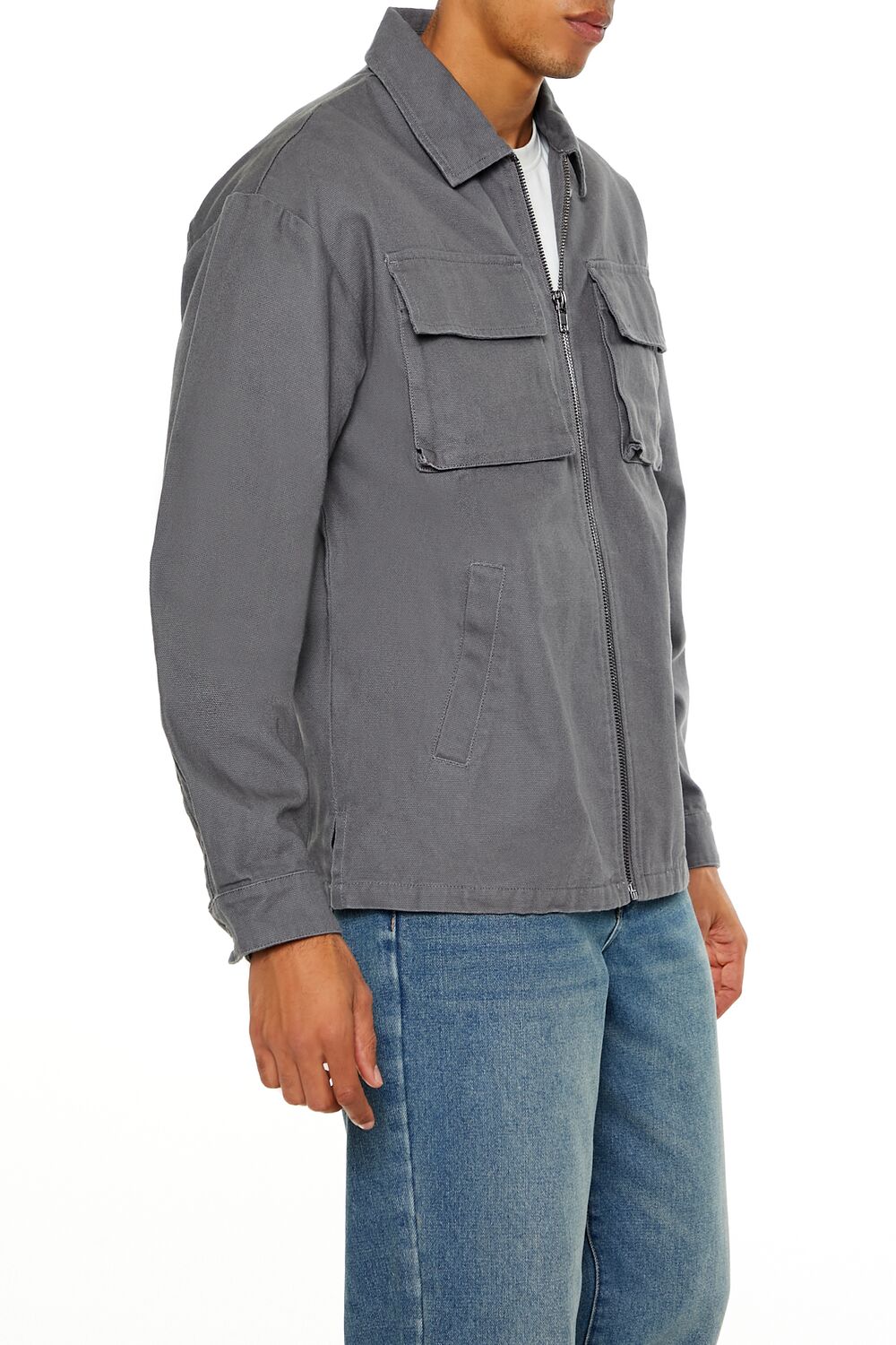 Drop-Sleeve Zip-Up Jacket
