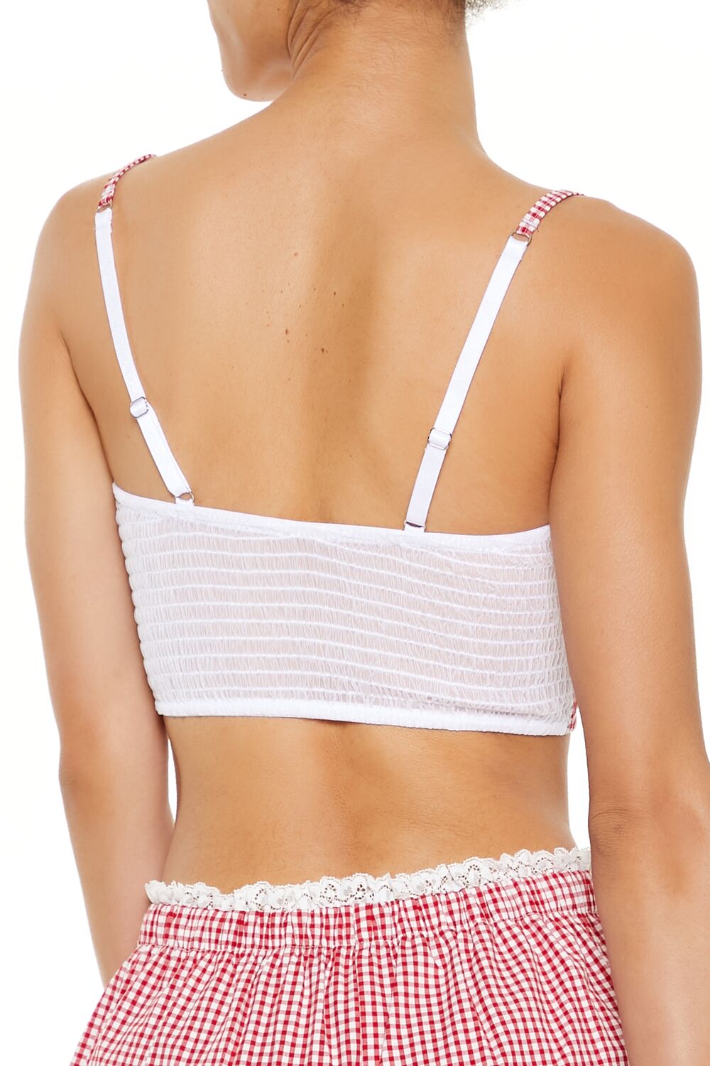 Gingham Lingerie Cropped Cami