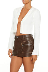 Chain Open-Front Cardigan Sweater