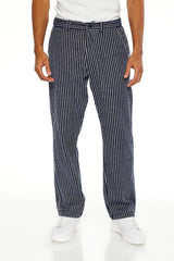 Textured Striped Straight Pants