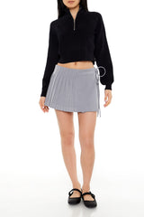 Raglan Half-Zip Cropped Sweater