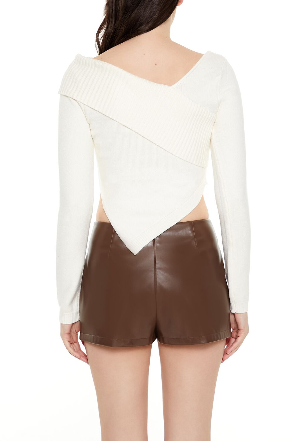 Crossover Cropped Sweater