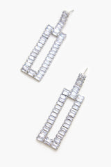 Faux Gem Geo Drop Earrings