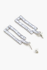 Faux Gem Geo Drop Earrings