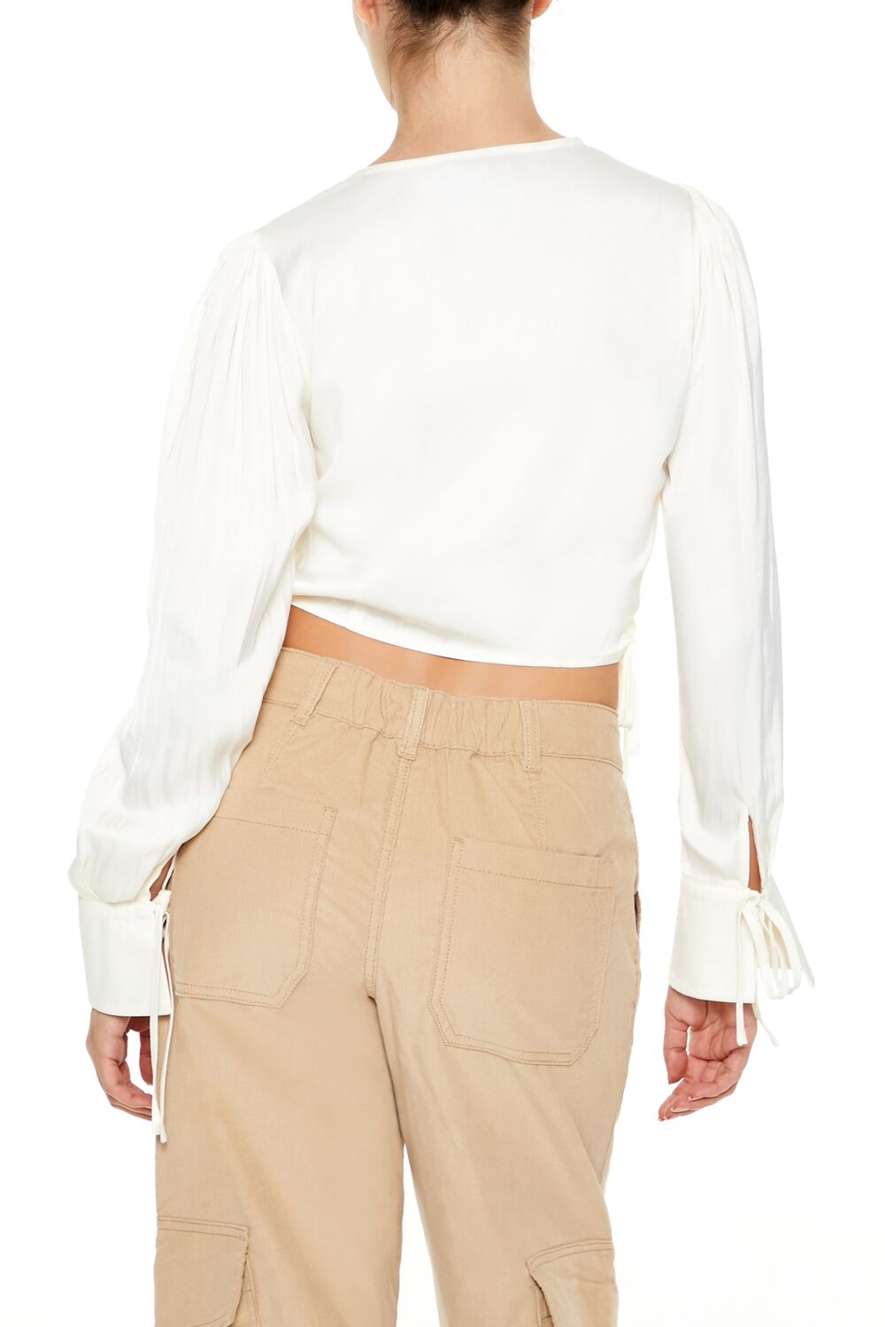 Tie-Front Wrap Crop Top