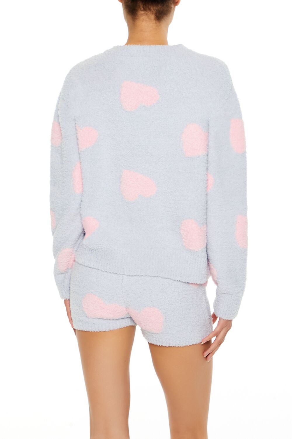 Heart Print Pajama Sweater