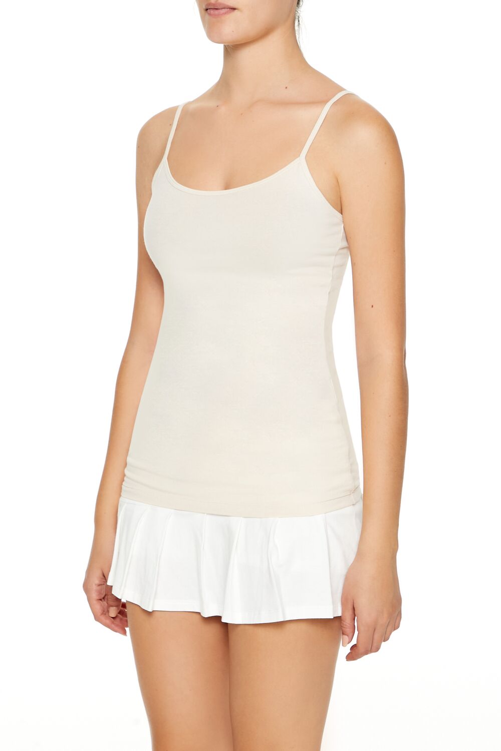 Cotton-Blend Scoop Cami