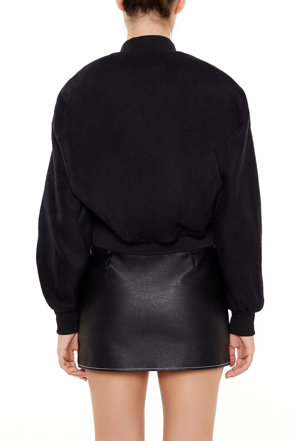 Button-Front Bomber Jacket