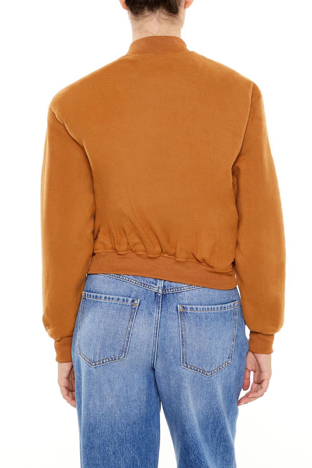 Button-Front Bomber Jacket