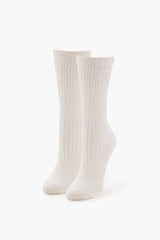 Cable Knit Crew Socks