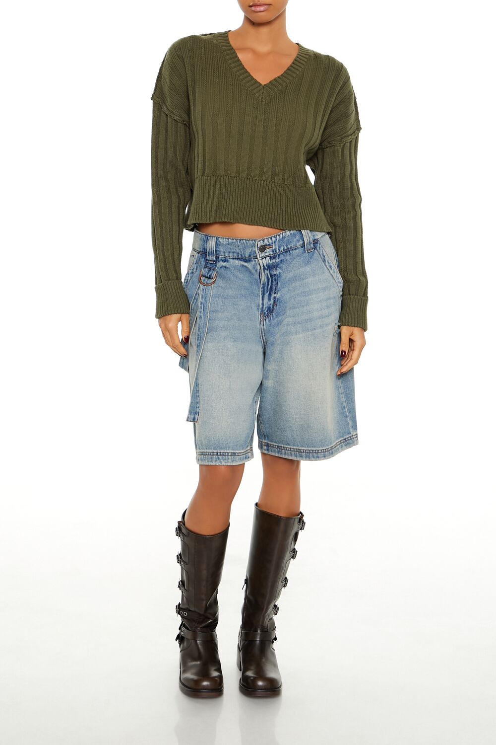 Chunky Knit Cropped Sweater