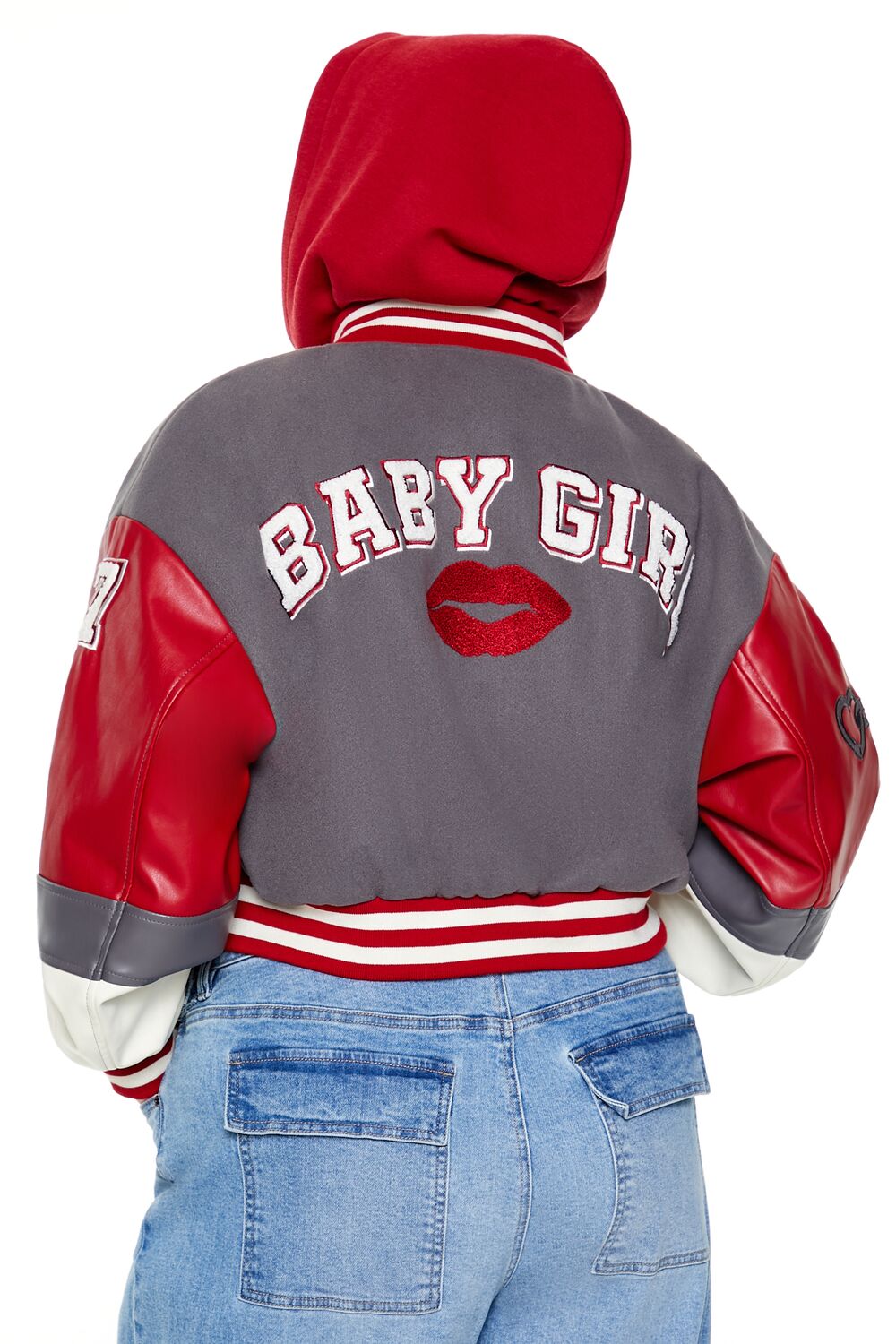 Plus Size Baby Girl Varsity Jacket