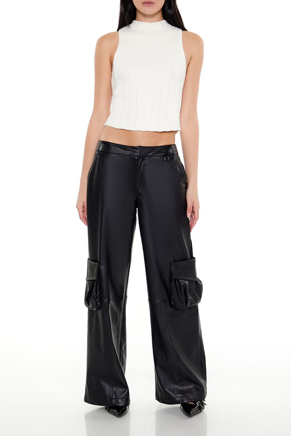 Ribbed Sweater-Knit Tank Top