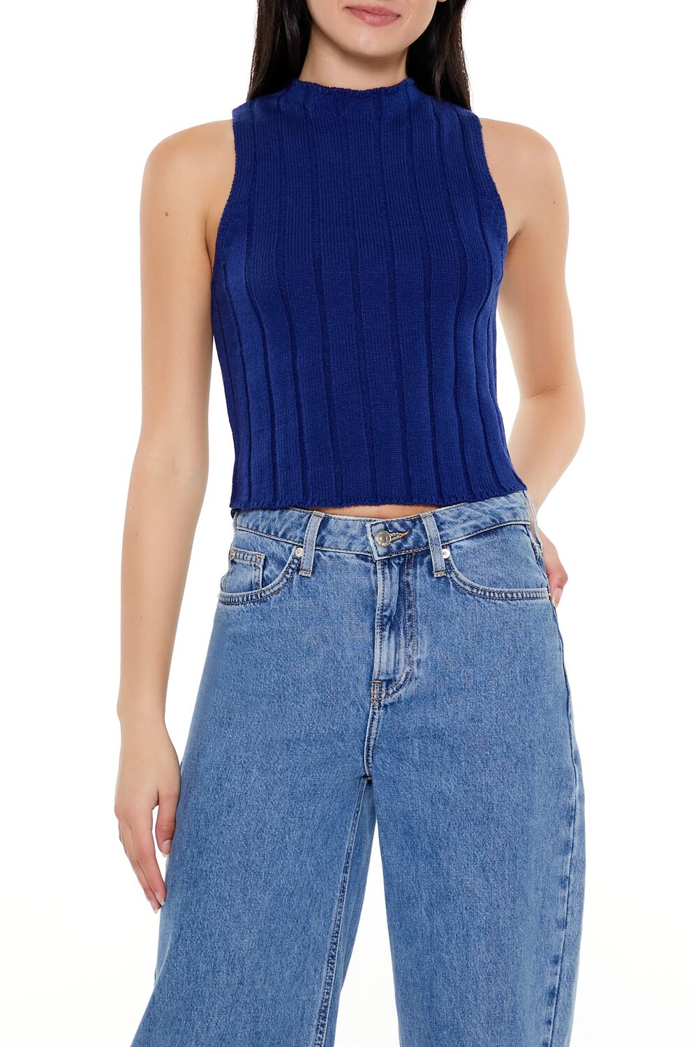 Ribbed Sweater-Knit Tank Top