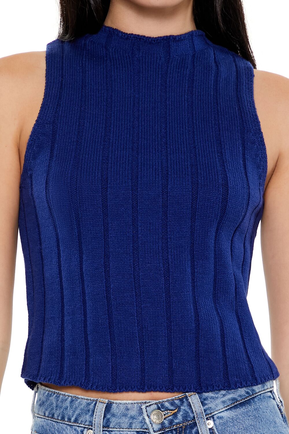 Ribbed Sweater-Knit Tank Top