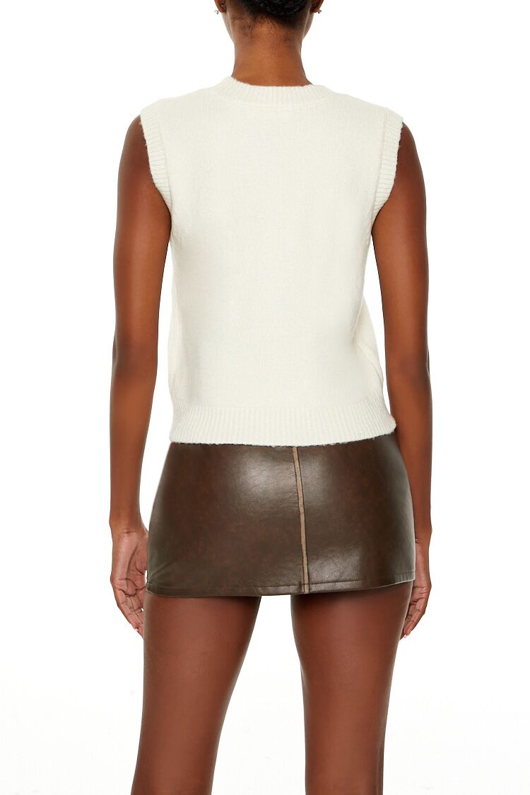 Fuzzy Knit Sweater Vest
