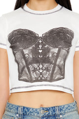 Bustier Graphic Baby Tee