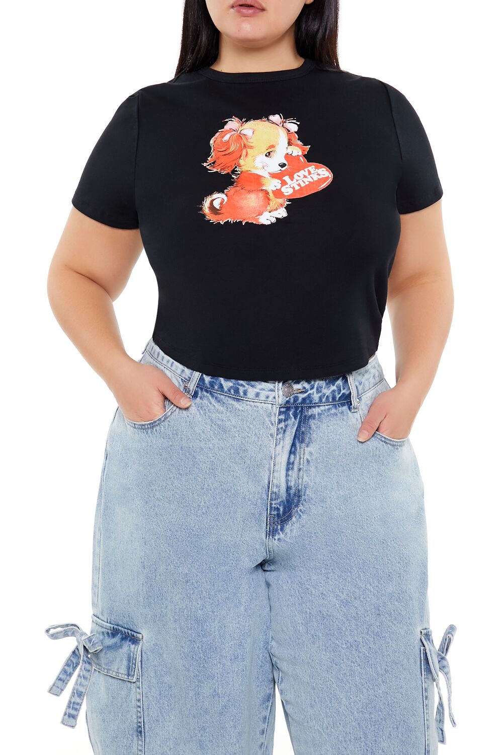 Plus Size Love Stinks Baby Tee