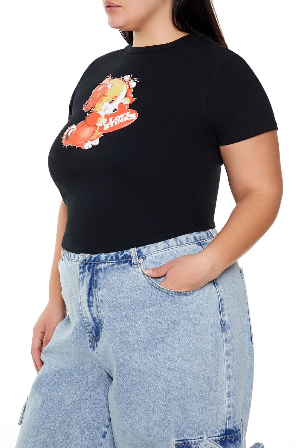 Plus Size Love Stinks Baby Tee