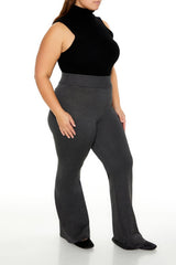Plus Size Sweater-Knit Flare Pants
