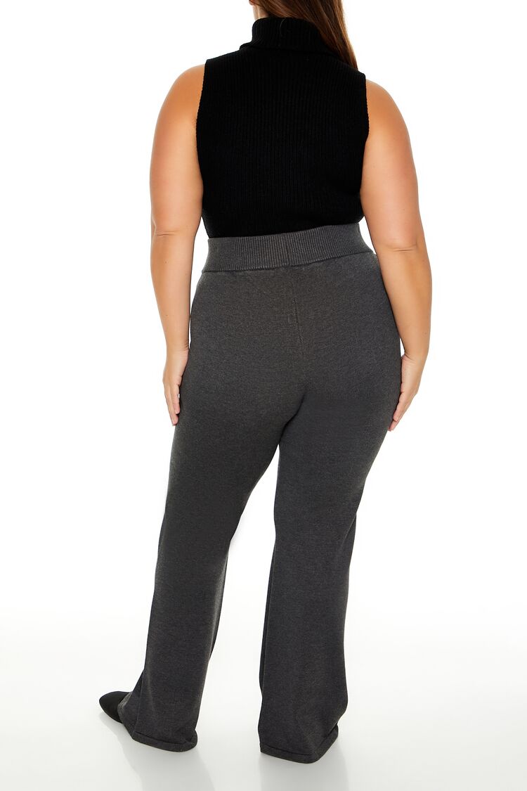 Plus Size Sweater-Knit Flare Pants