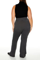 Plus Size Sweater-Knit Flare Pants