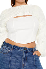 Plus Size Bolero Shrug Sweater