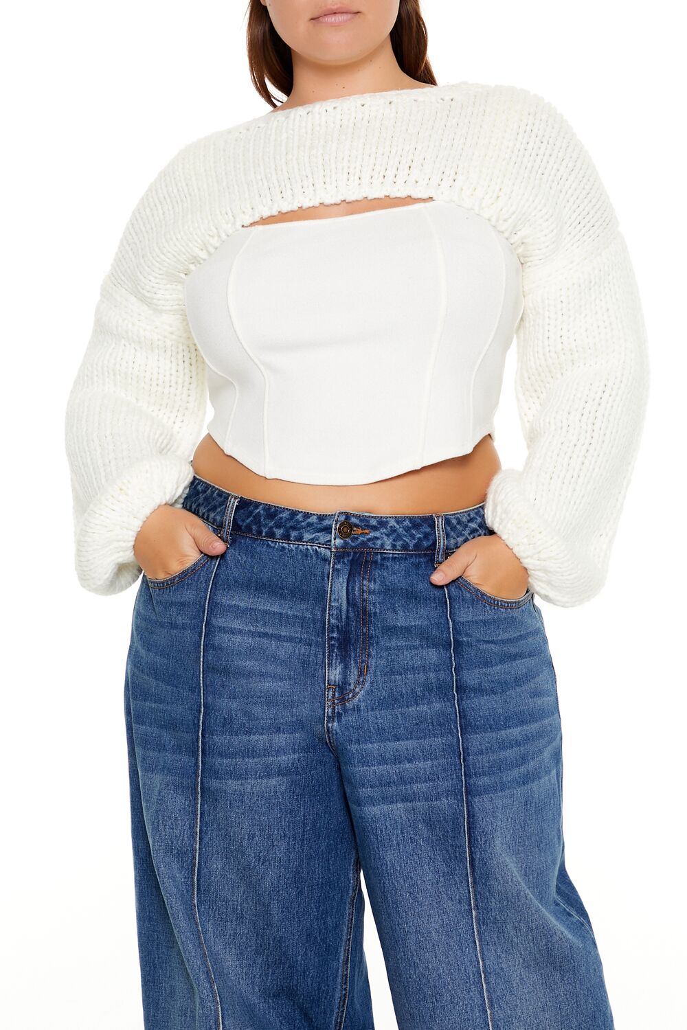 Plus Size Bolero Shrug Sweater