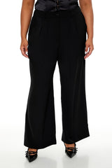 Plus Size Wide-Leg Trouser Pants