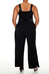Plus Size Wide-Leg Trouser Pants