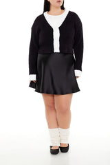 Plus Size Two-Tone Cardigan Sweater