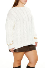 Plus Size Cable Knit Sweater